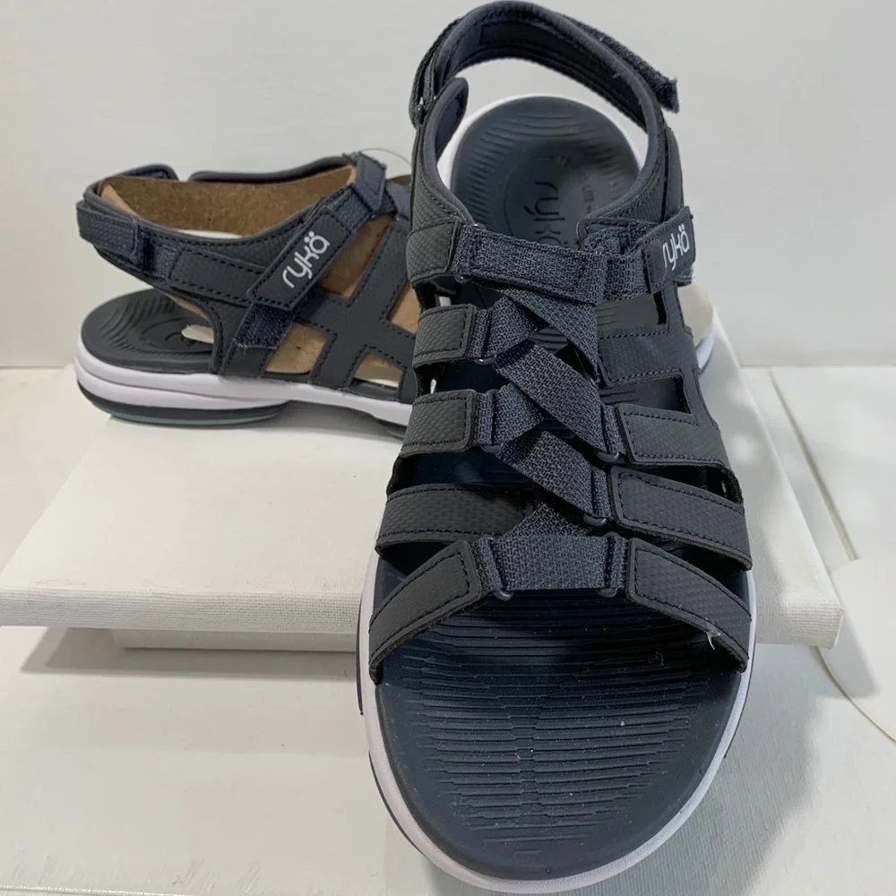 New Ryka walking sandals grey and white 7.5